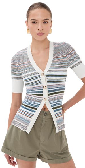 Veronica Beard Fawne Cardigan Dove Multi M