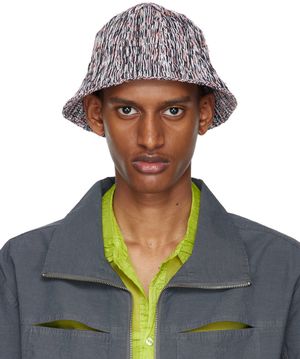 Eckhaus Latta Black & Orange Static Beach Hat