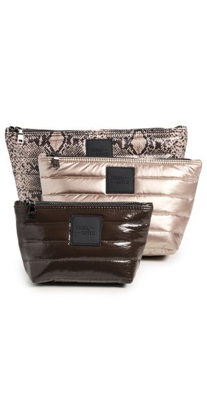 Think Royln Travel Trio Pouches Python/Pearl Cashmere/Gloss One Size