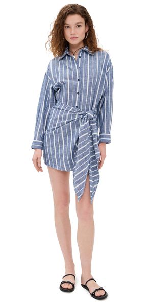 Apiece Apart Alessandra Mini Dress Chambray Blue 4