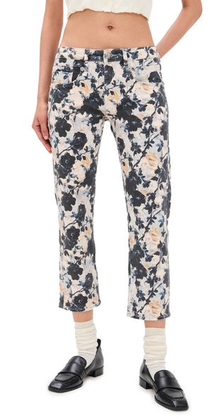 R13 Boy Straight Jeans Abstract Floral 26