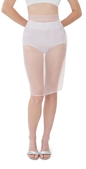 LaQuan Smith Silk Pencil Skirt Blush S