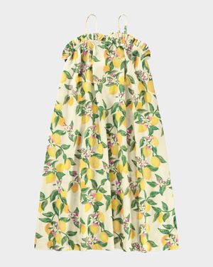 Connie Loose Printed Cotton Dress, Size 3-12