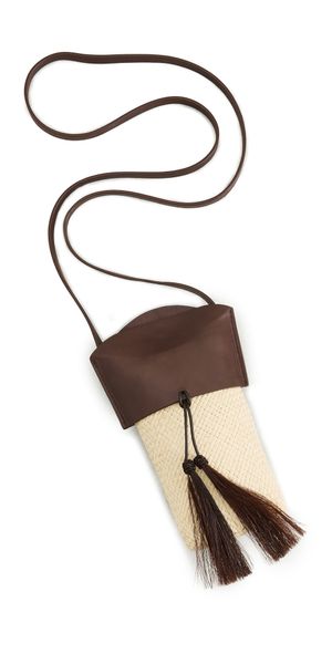 Johanna Ortiz Sand / Dark Chocolate Time Immemorial Mini Shoulder Bag Sand/Dark Chocolate One Size