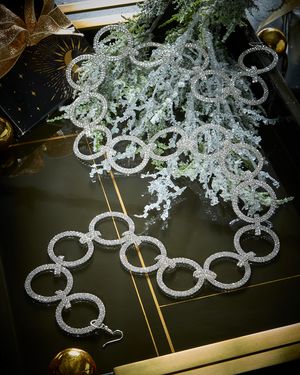 Crystal Circle Christmas Garland, 36"