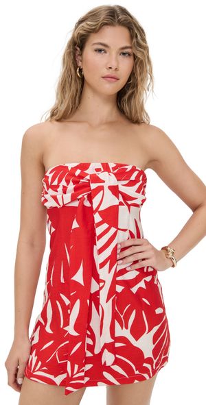 Seven Wonders Arlette Strapless Mini Dress Matelo Red XS