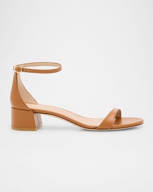 Nudist Leather Ankle-Strap Sandals