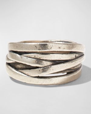 Men's Silver Wrap Band Ring