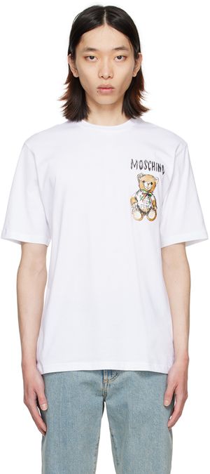Moschino White Printed T-Shirt