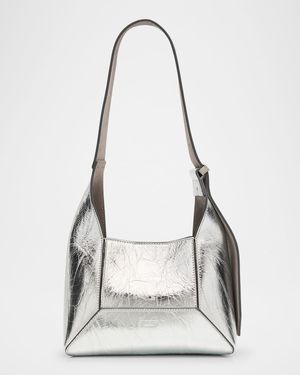 Small Diamond Leather Hobo Bag