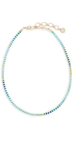 Elsie Frieda Neon Golden Hour Necklace Blue & Yellow One Size