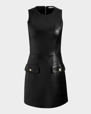 Marcella Vegan Leather Mini Dress