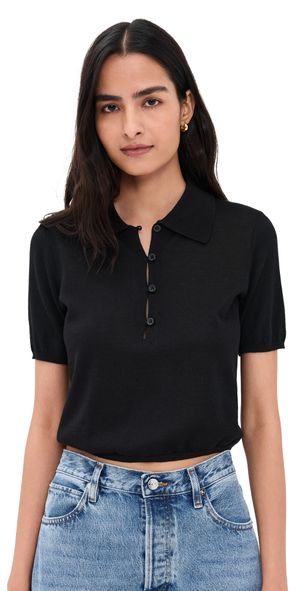 FRAME The Smart Polo Black L