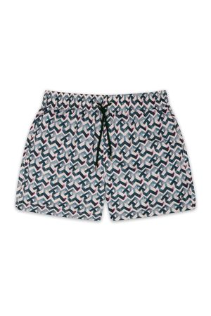 Apnee - Short de bain imprimé ceinture élastique - Taille 2XL - Vert