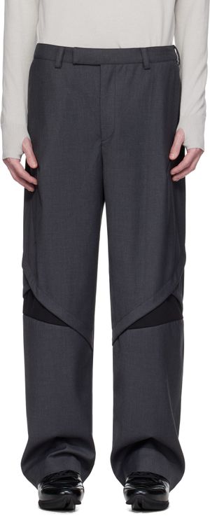 J EONGL I Gray Slash Trousers
