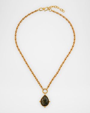 Labradorite Drop Necklace
