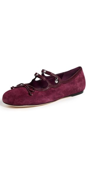Marc Jacobs The Kiki Ballerina Flats Dark Plum 36