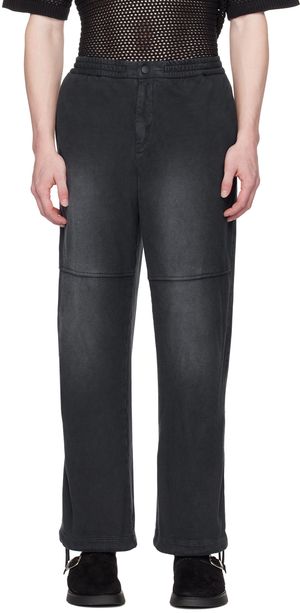Solid Homme Pantalon de survêtement ample bleu marine