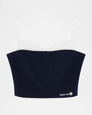 Layered Bow Corset Top