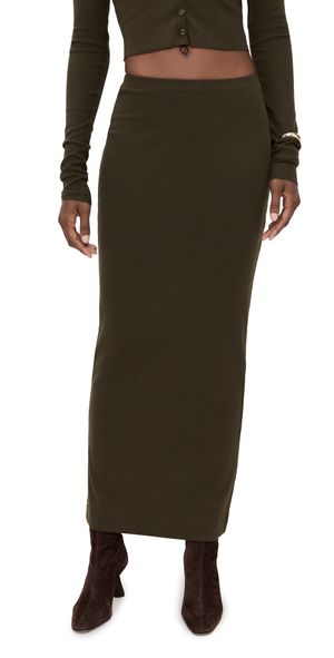 Éterne Butter Rib Emma Skirt Moss M