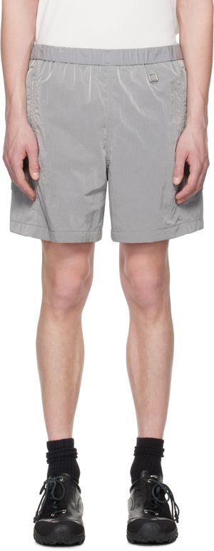 WOOYOUNGMI Gray Nylon Banding Shorts