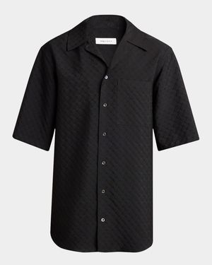 Men's Skull Jacquard Pajama Shirt
