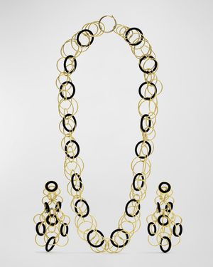18k Yellow Gold & Black Onyx Short Hawaii Necklace
