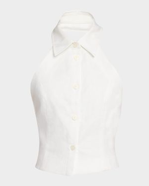 Positano Linen Halter Top