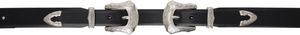 Toga Pulla Black Double Buckle Belt