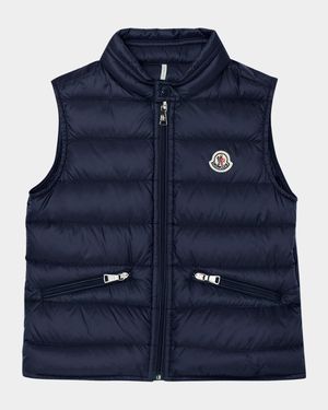 Boy's Gui Puffer Vest, Size 4-10