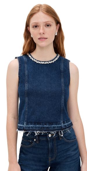 BAUM UND PFERDGARTEN Medine Top Dark Blue Denim 38