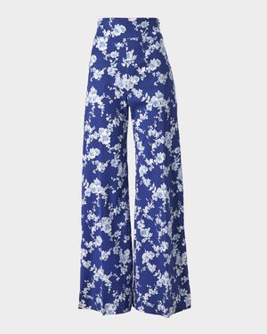 Floral Wide Leg Pants