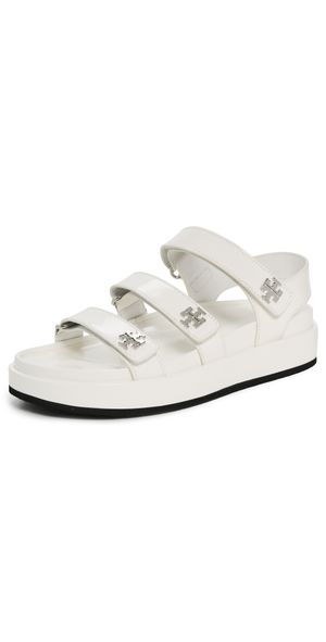 Tory Burch Kira Triple Strap Sport Sandals CLOUD / SILVER 7.5
