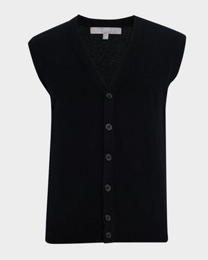 Men's Cashmere Button-Front Vest