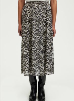 Pablo - Jupe midi évasée fleurie - Taille 3 - Rouge