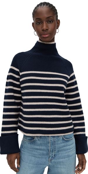 rag & bone Ilaria Stripe Turtleneck Navy XS