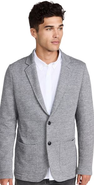 Faherty Inlet Knit Blazer Medium Grey Melange XXL