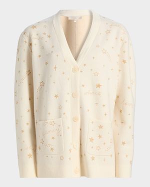 Mar Wool Celestial Jacquard Cardigan