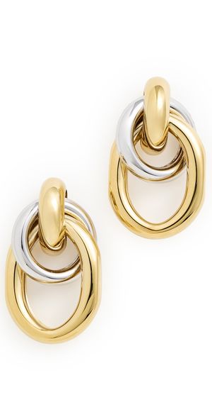 Martha Calvo Two Tone Ami Earrings Gold/Silver One Size