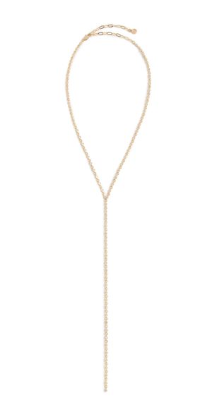 Ettika Dainty Crystal Lariat Gold One Size