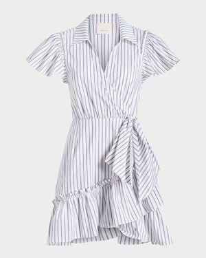 Lila Stripe Wrap Dress