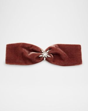 Avril Crystal Velvet Wrap Headband