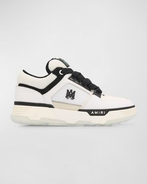 Men's MA-1 Leather & Mesh Low-Top Sneakers