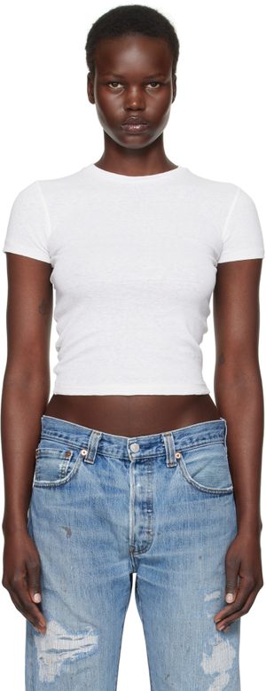 Re/Done Micro t-shirt 90s blanc cassé édition Hanes