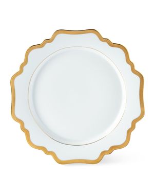 Antiqued White Dinner Plate