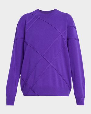 Timona Cashmere Crossed Textured Stitch Sweater