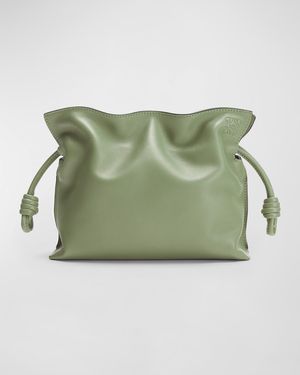 Flamenco Mini Clutch Bag in Napa Leather with Blind Embossed Anagram