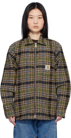 Carhartt Work In Progress Khaki Stroy Check Shirt Jacket