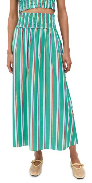 Hill House Home The Delphine Nap Skirt Sunset Stripe L