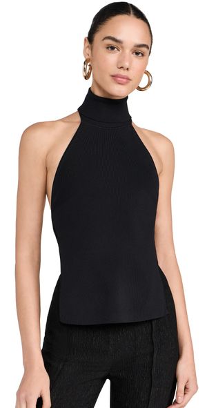 Cult Gaia Wake Knit Top Black XL